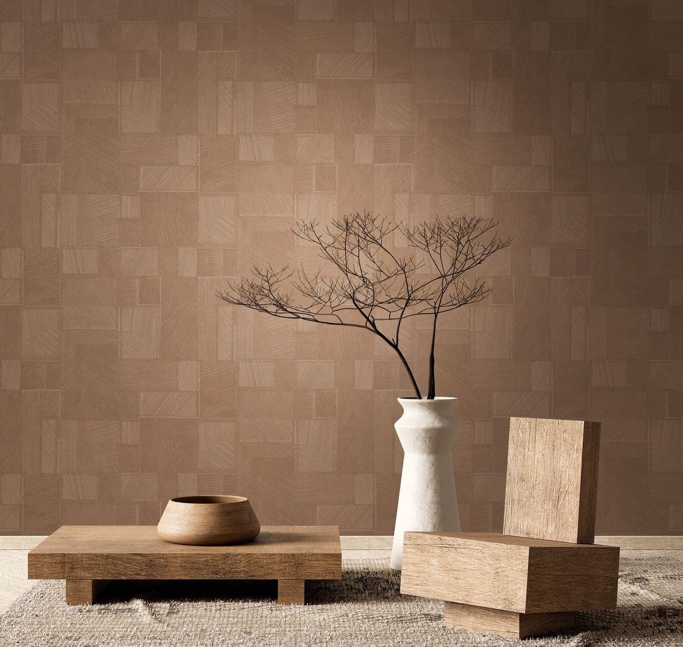 Обои Luna Круиз Палисандр CRZ10 003 10,05×1 фото в интерьере